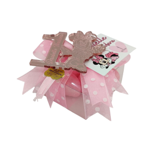Portaconfetti Bomboniera Segnaposto Scatolina Sacchettino in PVC Trasparente con CALAMITA in plexiglass PERSONALIZZABILE, 5 confetti e nastrino da scegliere tra una vasta gamma