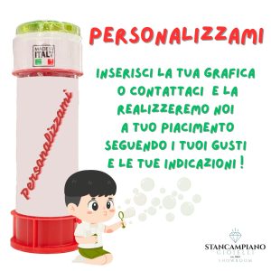 Bolle di sapone gadget compleanno bambini personalizzate - Gadget fine festa personalizzati - segnaposto personalizzato