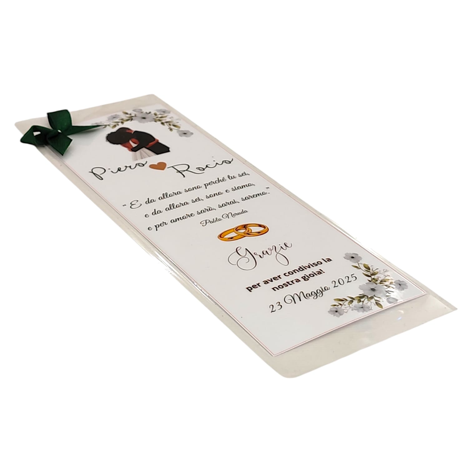 KIT MATRIMONIO WEDDING BAG - Sacchetti Buste porta Fazzoletti Matrimonio Per Lacrime di Gioia, cono portariso e segnaposto con fiori secchi. TOTALMENTE PERSONALIZZABILI - FAZZOLETTO INCLUSO - immagine 9