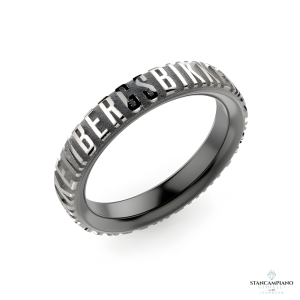 Anello BIKKEMBERGS - EMBOSSED - EMBR01BW - 8059304160837