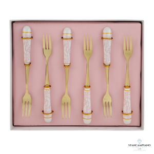Servizio forchettine LE STELLE - DECORO ROSA - 58262 - 8024299582629